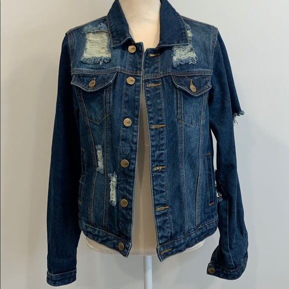 Mono B Jean Jacket - Size Large - Picture 1 of 6